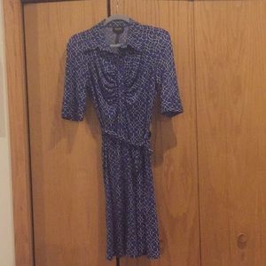 Size 8 blue print dress by laundry
